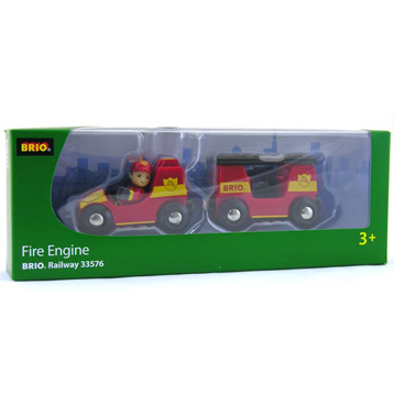 brio fire engine train set