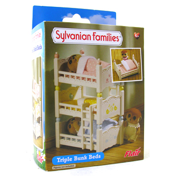 sylvanian triple bunk bed set